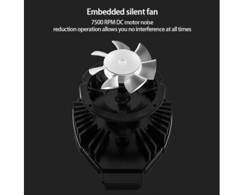 Охолодження вентилятор Dobe Мемо для телефону з RGB та елементом пельтьє 05 Чорний Охолодження вентилятор Dobe Мемо для телефону з RGB та елементом пельтьє 05 Чорний