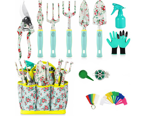 Набір садовий Lesko CG-YLT-7813 13 предметів із сумкою для саду городу грядки клумби