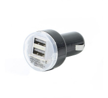 Зарядний пристрій Lesko USBx2 (2.1A/1А) Black (1601-3480)