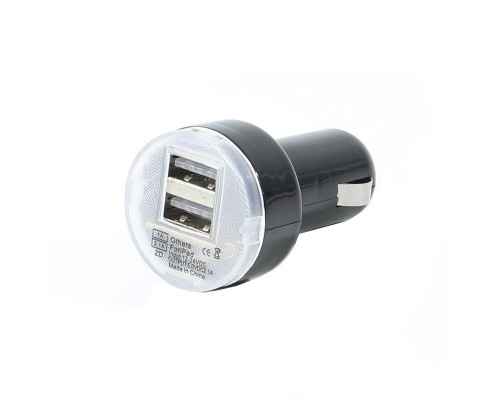 Зарядний пристрій Lesko USBx2 (2.1A/1А) Black (1601-3480) Зарядний пристрій Lesko USBx2 (2.1A/1А) Black (1601-3480)
