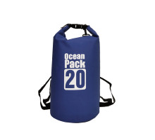 Водонепроникна сумка гермомішок рюкзак з шлейкою на плече Ocean Pack 20 л Blue (5535821539)