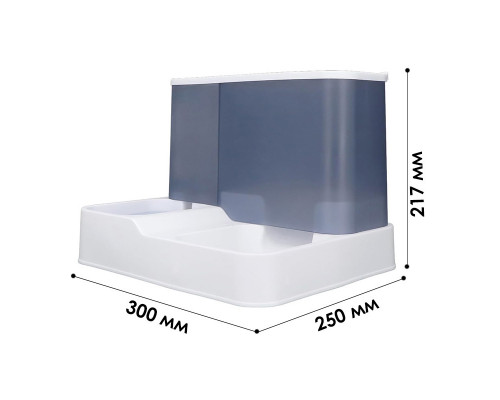 Автоматична годівниця для котів та собак з напувалкою Lesko DT537 Blue 12602-83803