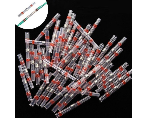 Термозбіжна гільза з припоєм PR термоусадка 0.5-1.0 мм² 100 шт Червоний (C050946-100)