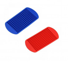 Набір силіконових форм для льоду Ice Кубики 160 комірок 23х12 см 2 шт Червоно-синій (C051361-51362)