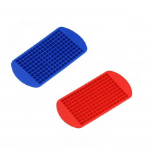 Набір силіконових форм для льоду Ice Кубики 160 комірок 23х12 см 2 шт Червоно-синій (C051361-51362)