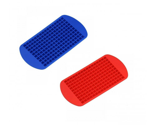 Набір силіконових форм для льоду Ice Кубики 160 комірок 23х12 см 2 шт Червоно-синій (C051361-51362)