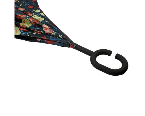 Парасолька зворотного додавання Up-Brella Троянди Чорний (2907-13262) Парасолька зворотного додавання Up-Brella Троянди Чорний (2907-13262)