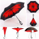 Парасолька Up-Brella колір Червона Квітка жіноча Чорний (2907-7785)