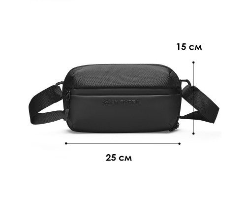 Чоловіча сумка через плече Mark Ryden MR 8712 Black 15х25 см Чоловіча сумка через плече Mark Ryden MR 8712 Black 15х25 см