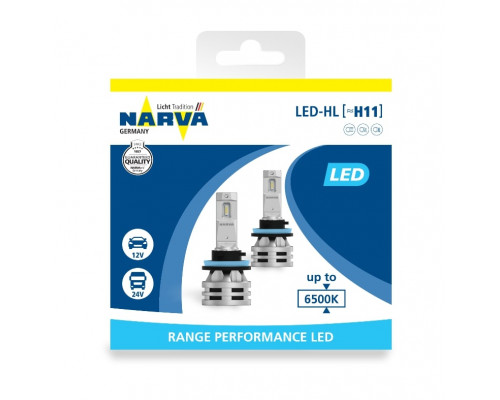 Комплект діодних ламп Narva 18048 H11 12/24v 6500K X2 24W PGJ19-2 RPL Комплект діодних ламп Narva 18048 H11 12/24v 6500K X2 24W PGJ19-2 RPL