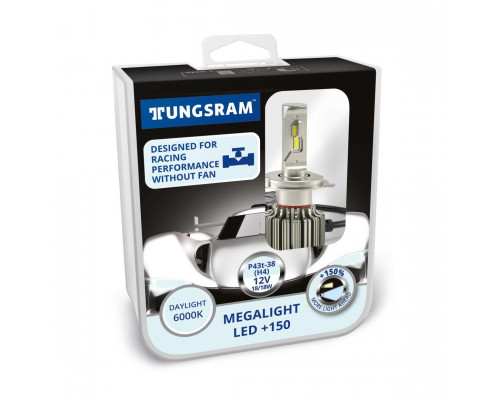 Комплект ламп LED головного світла Tungsram Megalight LED +200 12V H4 24W 6000K (2 шт./коробка) Комплект ламп LED головного світла Tungsram Megalight LED +200 12V H4 24W 6000K (2 шт./коробка)