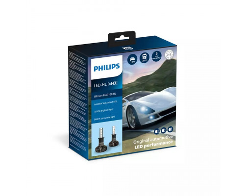 Комплект світлодіодних ламп Philips H3 11336U91X2 LED Ultinon Pro9100 +350% 12/24V Комплект світлодіодних ламп Philips H3 11336U91X2 LED Ultinon Pro9100 +350% 12/24V