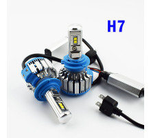Комплект LED ламп TurboLed T1 H7 6000K 50W 12/24v CanBus з активним охолодженням