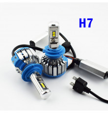Комплект LED ламп TurboLed T1 H7 6000K 50W 12/24v CanBus з активним охолодженням