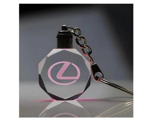 Брелок автомобільний на ключі GF Lexus з підсвічуванням 11 см Прозорий (С051076)