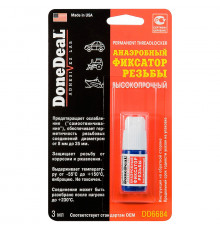Анаеробний фіксатор різьблення DoneDeal 6684 високоміцний (червоний) 3 гр