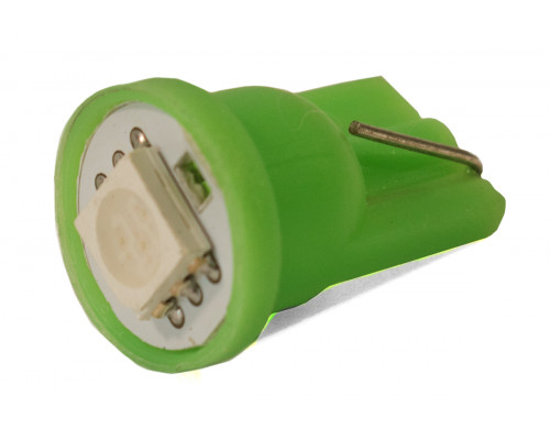 Світлодіодна лампа AllLight T10 1 діод 5050 W2,1x9,5d 12V 0,45w GREEN Світлодіодна лампа AllLight T10 1 діод 5050 W2,1x9,5d 12V 0,45w GREEN