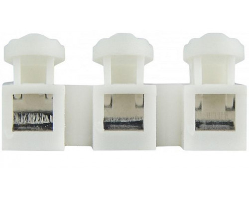 Набір з'єднувачів для дроту PW CH-3 клемні колодки на три контакти 20 шт Білий (C051302-20)