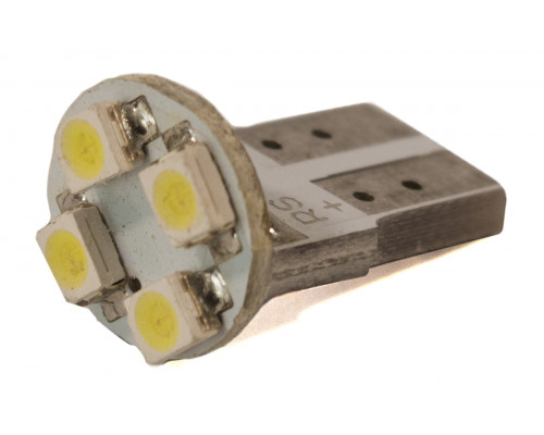 Світлодіодна лампа AllLight T10 4 діода 3528 W2,1x9,5d 12V WHITE плата (керамічний цоколь) Світлодіодна лампа AllLight T10 4 діода 3528 W2,1x9,5d 12V WHITE плата (керамічний цоколь)