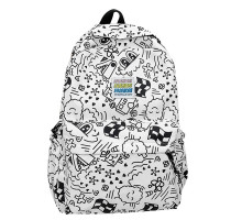 Рюкзак підлітковий No Brand 5154 31х13 см White-Black 13081-84480