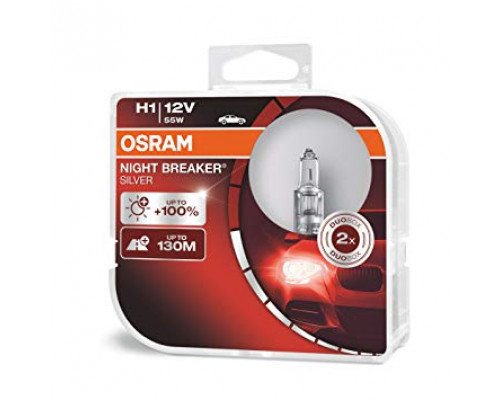 Автолампа OSRAM 64150NBS Night Breaker Silver +100 H1 55W 12V P14.5S 10X2 HardDuopet Автолампа OSRAM 64150NBS Night Breaker Silver +100 H1 55W 12V P14.5S 10X2 HardDuopet