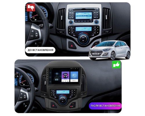 Штатна магнітола 9" Lesko для Hyundai i30 I Рестайлінг 2010-2012 1/16Gb Wi-Fi GPS Base Хюндай Штатна магнітола 9" Lesko для Hyundai i30 I Рестайлінг 2010-2012 1/16Gb Wi-Fi GPS Base Хюндай