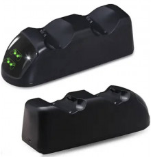 Подвійна зарядна станція Dobe для геймпадів PlayStation (PS4 / PS4 Slim / PS4 Pro) Dualshock 4 з LED індикатором Чорна
