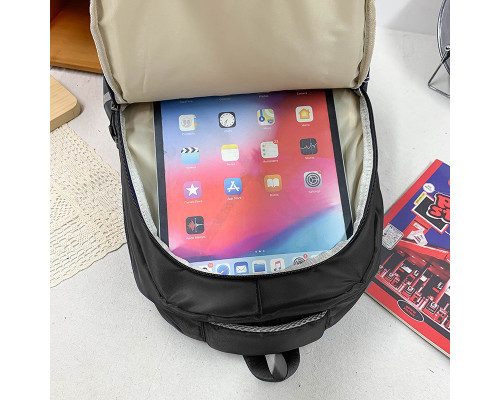 Рюкзак підлітковий No Brand 5504 45х33 см Black 13084-84497