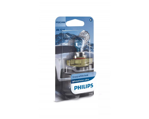 Автолампа PHILIPS 12276WVUB1 PSX24W 55W 12V WhiteVision ultra +60% (3300K) B1 Автолампа PHILIPS 12276WVUB1 PSX24W 55W 12V WhiteVision ultra +60% (3300K) B1