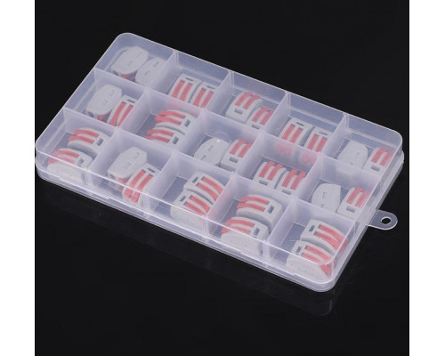 Клеми для швидкого монтажу типу Wago 0,08-4 мм² 60 шт Сірий (С051153)