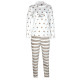Жіноча піжама Lesko Heart 2XL White-Brown