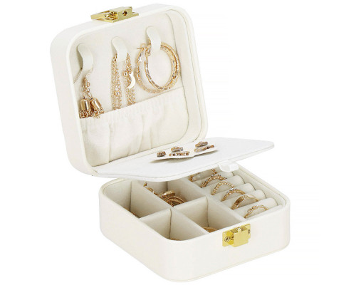 Скринька для прикрас із дзеркалом Casegrace SP-01194 9,5х5 см White 13162-83878