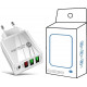 Зарядний пристрій Mirrow 3 USB Type-C Super Charge/Quick Charge 36W White (985741235)