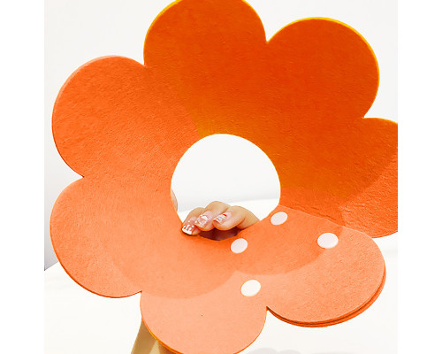 М'який комір-подушка для кішок Lesko DT-1063 Flower XL Orange післяопераційний М'який комір-подушка для кішок Lesko DT-1063 Flower XL Orange післяопераційний