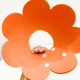 М'який комір-подушка для кішок Lesko DT-1063 Flower XL Orange післяопераційний