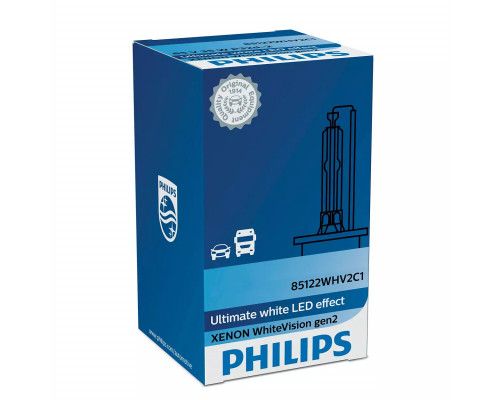 Автолампа ксенон PHILIPS 85122WHV2C1 D2S 85V 35W P32d-2 WhiteVision gen2 5000K Автолампа ксенон PHILIPS 85122WHV2C1 D2S 85V 35W P32d-2 WhiteVision gen2 5000K