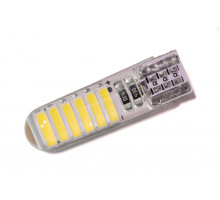 Світлодіодна лампа StarLight T10 12 діодів 7020 12V 1W WHITE / друкована плата в силіконі