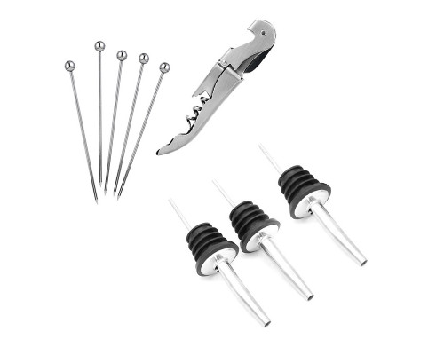 Набір для бару з підставкою No Brand Creation K16-2 15 предметів Хром (2632805107)