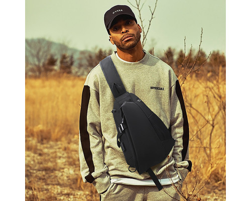 Рюкзак на одне плече No Brand 905 32х22 см Black 13056-84488