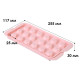 Пластикова форма для льоду Lesko 1178 Діамант Pink 18 відділень 12673-79373