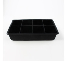 Форма для льоду силіконова Ice Кубики 8 комірок 21x11.5x5 см Чорний (C051352)