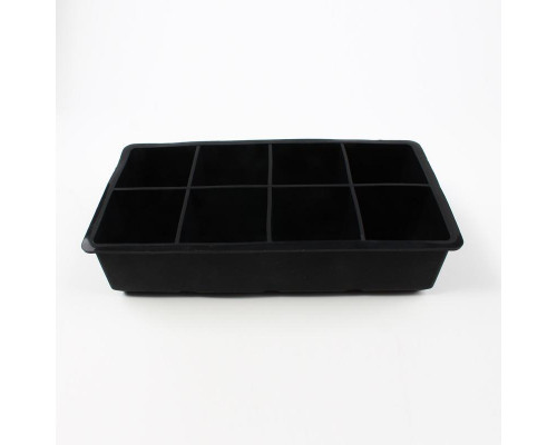 Форма для льоду силіконова Ice Кубики 8 комірок 21x11.5x5 см Чорний (C051352)