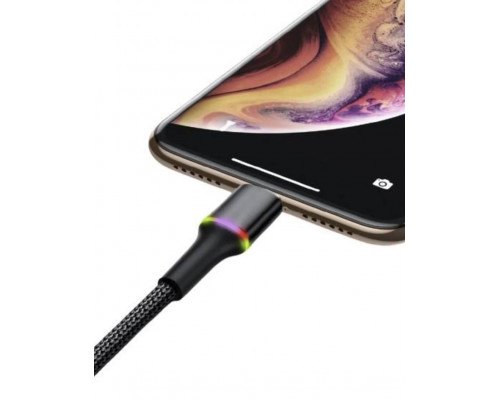 Зарядка USB кабель BASEUS для синхронізації і зарядки iPhone Apple Lightning з led підсвічуванням 25 см Чорний Зарядка USB кабель BASEUS для синхронізації і зарядки iPhone Apple Lightning з led підсвічуванням 25 см Чорний