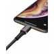 Зарядка USB кабель BASEUS для синхронізації і зарядки iPhone Apple Lightning з led підсвічуванням 25 см Чорний