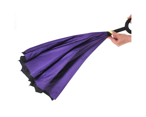 Розумна парасолька навпаки Up-Brella Фіолетовий (2907-13269) Розумна парасолька навпаки Up-Brella Фіолетовий (2907-13269)
