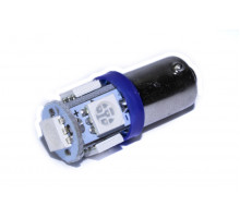 Світлодіодна лампа AllLight T 8.5 5 діодів 5050 BA9S 12V BLUE