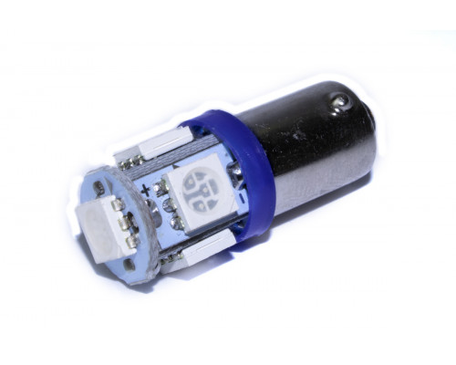 Світлодіодна лампа AllLight T 8.5 5 діодів 5050 BA9S 12V BLUE Світлодіодна лампа AllLight T 8.5 5 діодів 5050 BA9S 12V BLUE