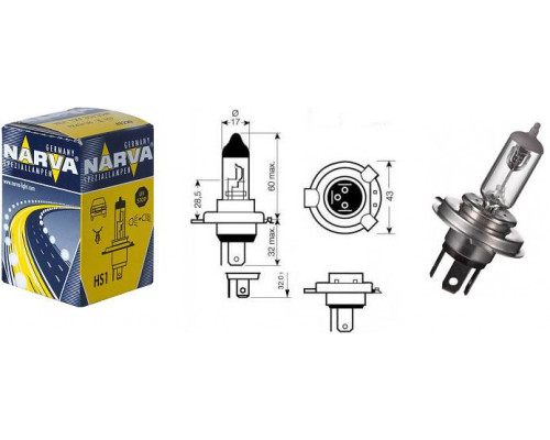 Автолампа NARVA 48220 HS1 12V 35/35 W PX43t Автолампа NARVA 48220 HS1 12V 35/35 W PX43t