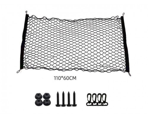 Сітка кишеня в багажник автомобіля Icar на гачках 110х60 см Чорний (С051252)