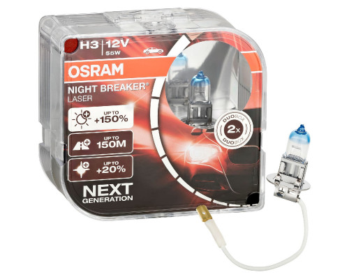 Автолампа OSRAM 64151NL H3 Night Breaker LASER NG +150% 55W 12V Pk22s HardDuopet Автолампа OSRAM 64151NL H3 Night Breaker LASER NG +150% 55W 12V Pk22s HardDuopet